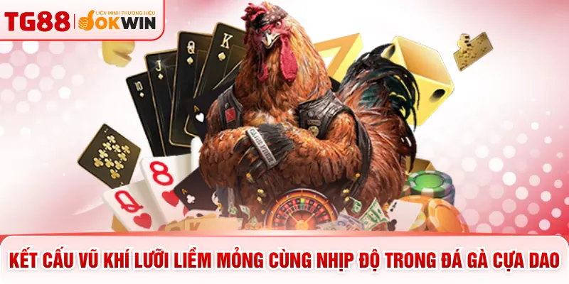 Kết cấu vũ khí lưỡi liềm mỏng cùng nhịp độ trong đá gà cựa dao