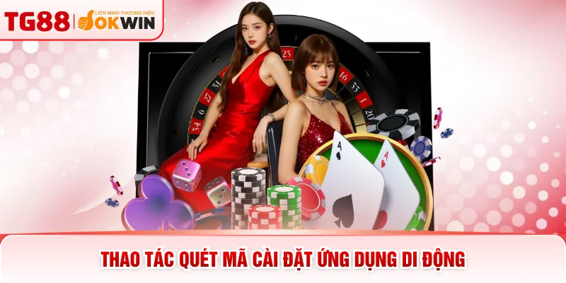 Thao tác quét mã cài đặt ứng dụng di động